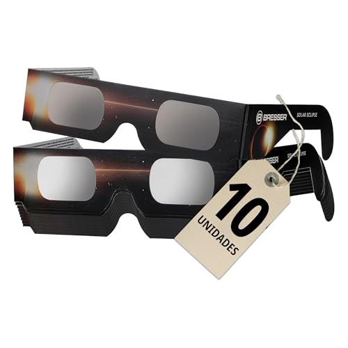 Bresser Gafas Eclipse Solar homologadas CE ISO 12312-2 pack 10 Diseño B
