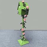 Cassetta delle lettere in ferro con serratura a chiave, 124 cm, foresta e fiori in plastica, cassetta della posta primaverile, per interni ed esterni