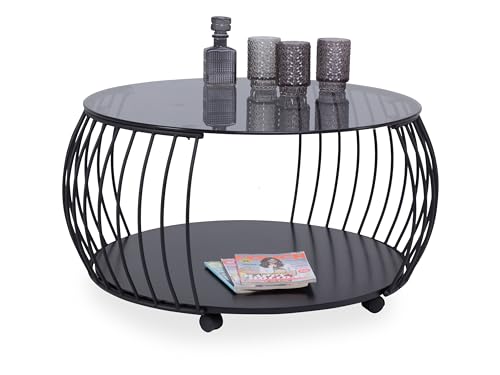 M2 Kollektion Couchtisch Shanghai 2 in schwarz, B/H/T = 80x46x80cm