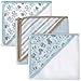 Baby Bath Essential Hooded Baby Bath Towel and Washcloth 6 Piece Set for Newborns, Infants & Toddlers, Boys & Girls Baby Hooded Towels Set (Puppy Dogs)