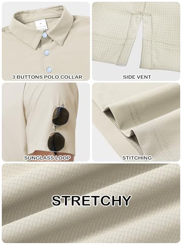 Image of Polo Shirts for Boys Golf Polo Shirt Short Sleeve Boys Performance Polo Dry Fit Stretch Collared UPF50+ Kids Golf Shirts