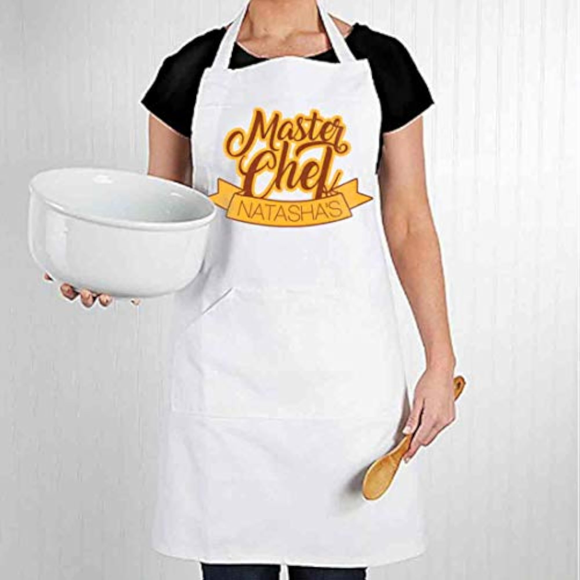 Personalised Kitchen Apron with Name, Custom Gift for Cooking