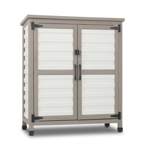 Ketive Outdoor Storage Cabinet, 32" Small Patio Storage Cabinet with