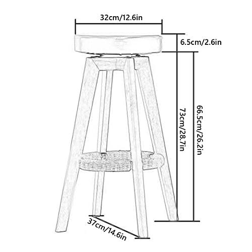 Tabouret de bar pivotant pour îlot de cuisine avec assemblage facile - 3