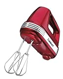 Cuisinart HM-70MR Power Advantage 7-Speed Hand Mixer, Metallic Red