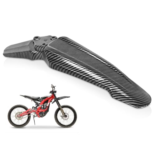 Dirt Bike Front Fender Mud Guard Back Mudguard Protector for Surron Electric Dirt Bike Compatible with Surron Light Bee S/X Segway X1Rear Fender60 / X260 Carbon Fiber Pattern Part