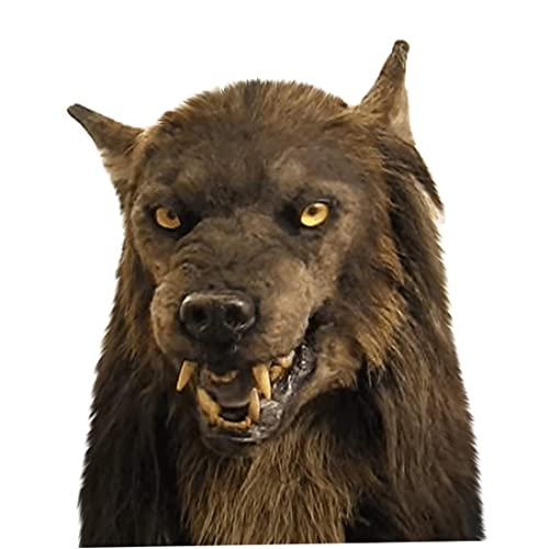 Newin Star Fiest Mask Wolf Mask Wolf Head Halloween Strary Horror Monster Full Head Latex Masks Masks para Adultos Cover