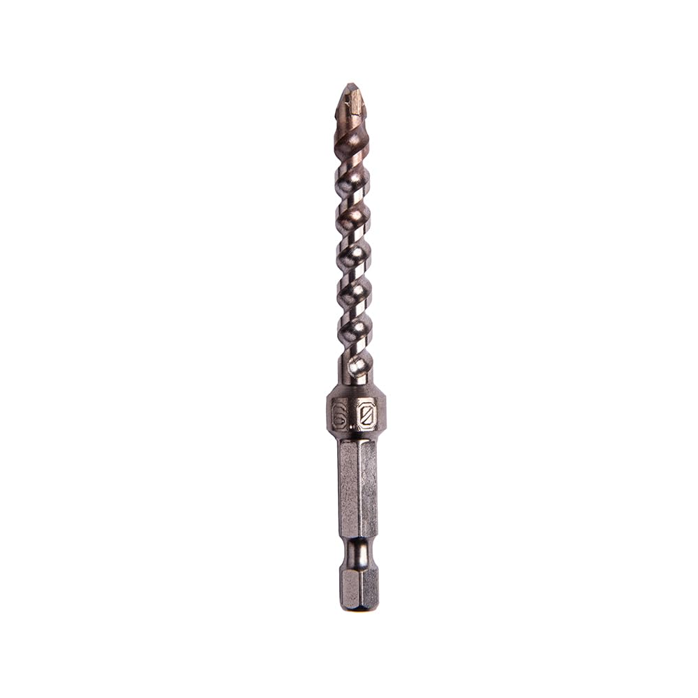 5 X Armeg Stubby Twister Impact Driver Rated Masonry Drill Bits,Size 6.0mm
