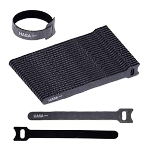 HASA zone Klett Kabelbinder, 70 Stk, Schwarz, 15cm