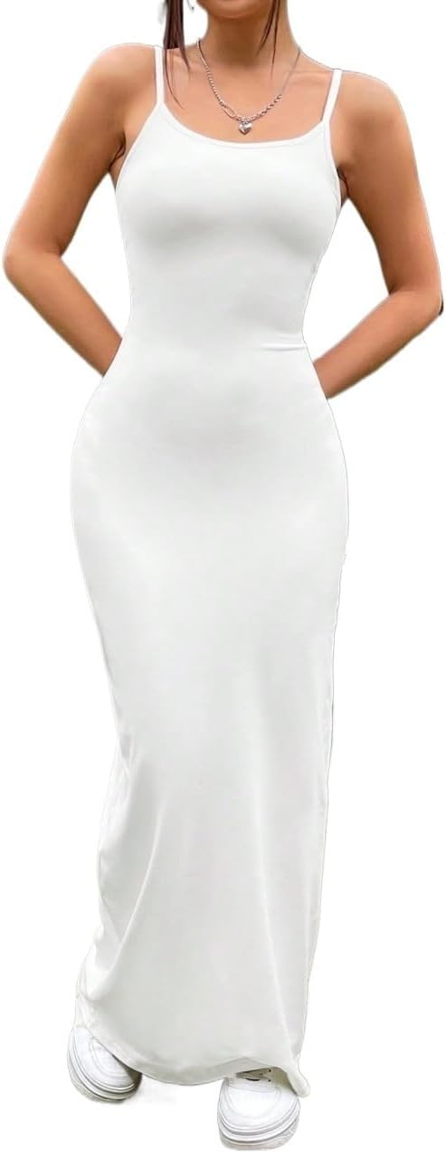 Women's 2025 Casual Cami Slip Dress Spaghetti Strap Dress