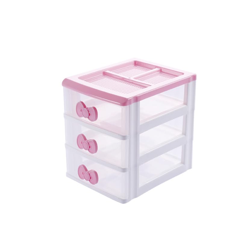 Pink 3-Tier Desk Organizer for Girls – Compact...