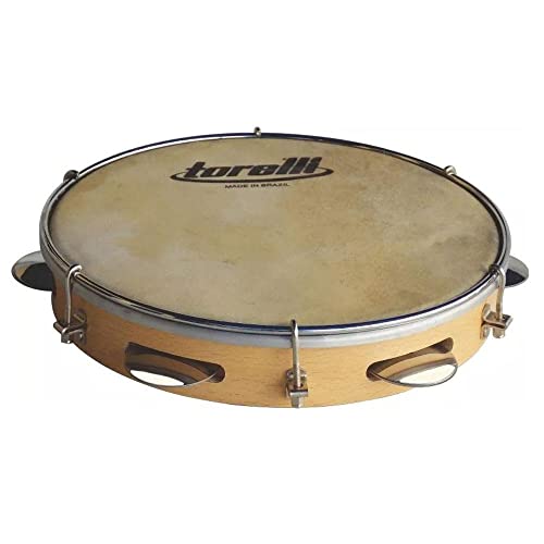 Pandeiro Injetado 10″ – Pele animal Torelli TP 300