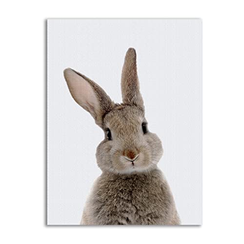 Rabbit Canvas Wall Art Nursery Bunny Picture Cute Animal Artwork Bunny Poster Baby Animal Painting Wall Decor For Kids Room Unframed (Rabbit 1,12 * 16Inch/30 * 40Cm) #TOP29