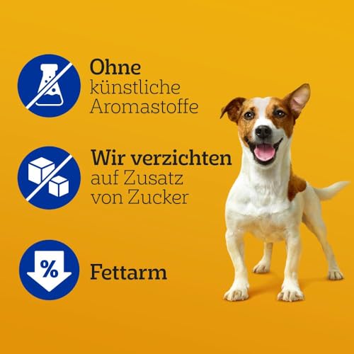 Pedigree DentaStix Hundesnack für kleine Hunde (5-10kg), Zahnpflege-Snack mit Huhn und Rind, 10 Packungen je 7 Stück (10 x 100 g)