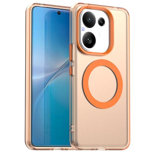 Pzwoxukhov Compatible with Vivo V60 5G Case Cover,Compatible with Magsafe,Shockproof Magnetic Phone Case, Orange