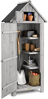 CHRISTOW Slimline Garden Shed, Outdoor Tool Storage, Compact Utility Sentry with Lockable Door and Roof Hatch