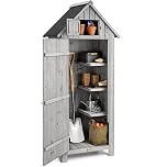 CHRISTOW Slimline Garden Shed, Outdoor Tool Storage, Compact Utility Sentry with Lockable Door and Roof Hatch