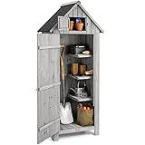 CHRISTOW Slimline Garden Shed, Outdoor Tool Storage, Compact Utility Sentry with Lockable Door and Roof Hatch