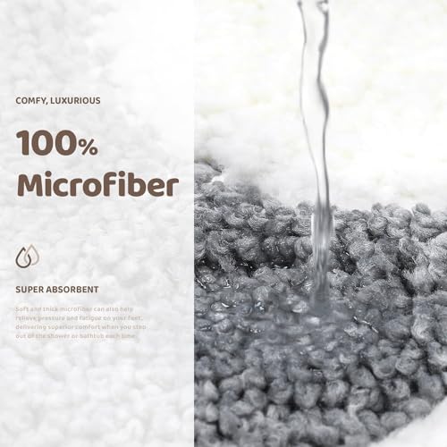 Molesun BR_DJ_ROUQIU_HUI_45X60 Paw Shaped Bath Mat, Cute Bathroom Rug Non-Slip thumb #3