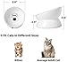 Y YHY Cat Bowl Anti Vomiting, Raised Food Bowls, Tilted Elevated Bowl, Ceramic Pet Food Bowl for Flat Faced Cats, Small Dogs, Protect Pet's Spine, Dishwasher Safe (5 Inches, White)