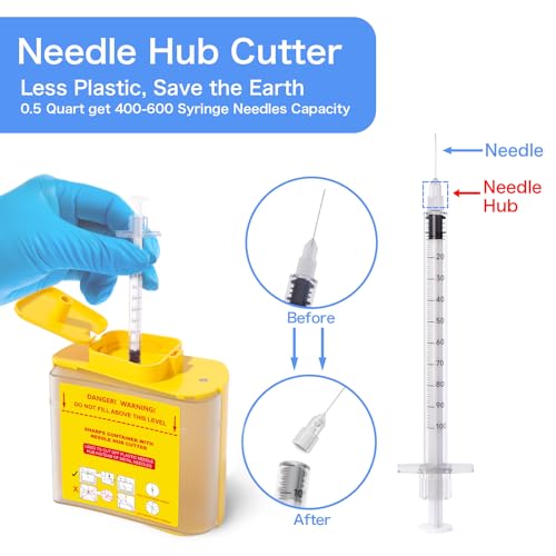 Image of Needle Hub Cutter, Disposal Sharps Container for Cutting and Storege of Needle Hub