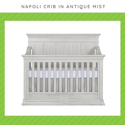 Image of Toddler Bed Safety Guard Rail for Evolur Baby Convertible Cribs - Solid Wood Rail for Convertible Crib to Toddler Bed Conversion - Safety Bed Rail for Children (Antique Grey Mist, Model 846)