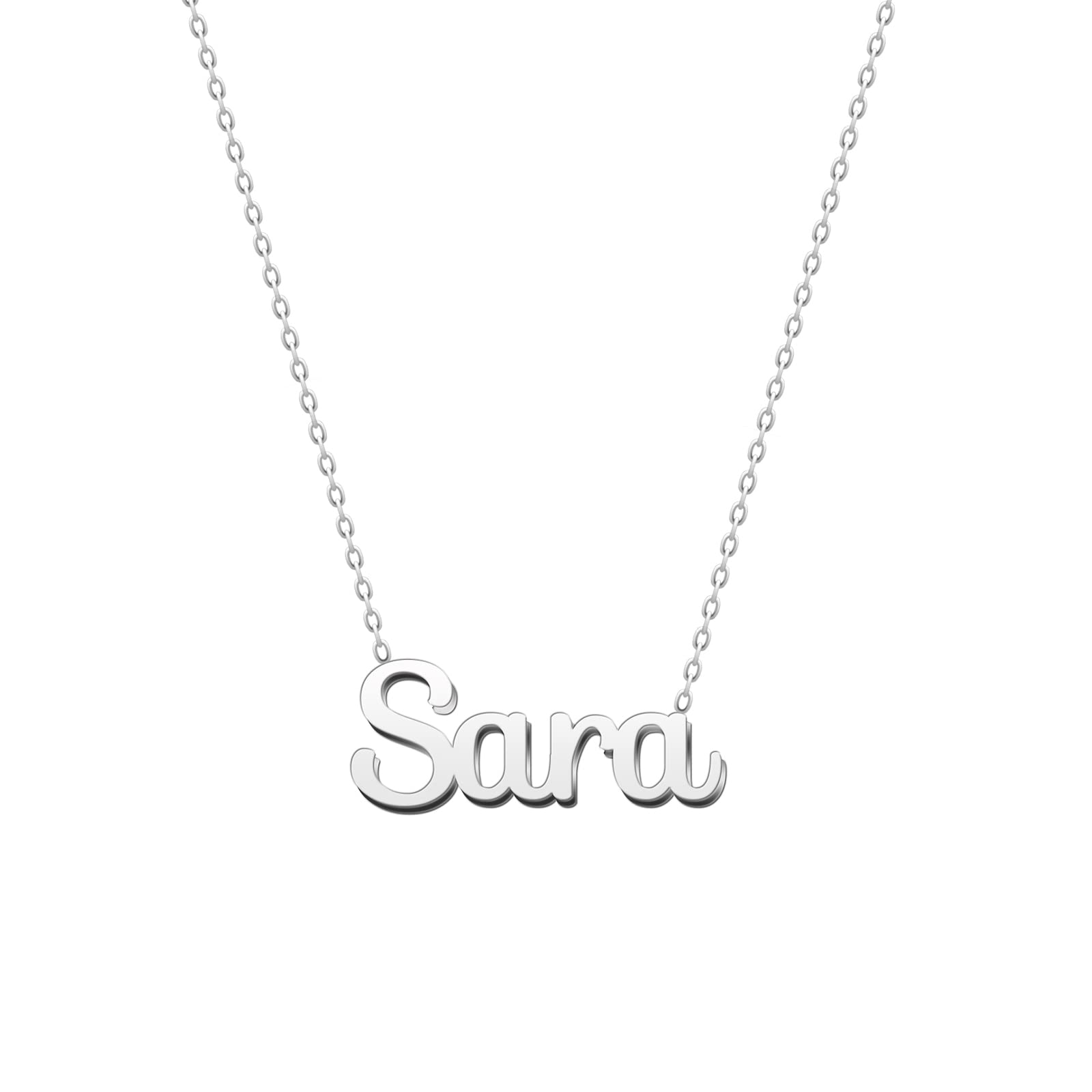 cotigo Collar Nombre Acero-Incluye Tarjeta con Significado Hermoso-Colgante Nombre Plateado o Dorado-Regalos Personalizados para Mujer-Cumpleaño-Navidad-Día de madre-San valentín