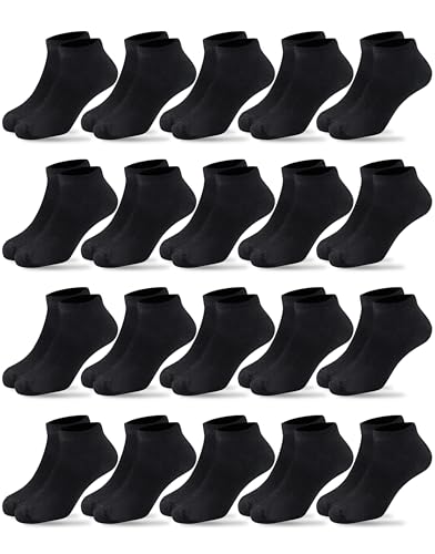 Duufin 20 Pairs Toddler Kids Ankle Socks Boys Girls 2-15 Years Old Low Cut Athletic Sock