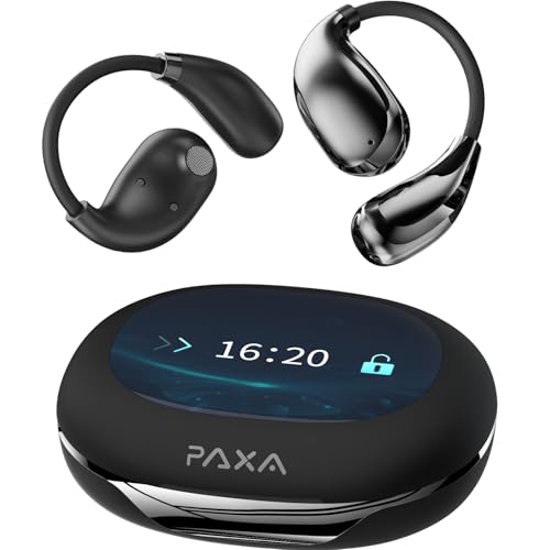 PAXA Translation Headphones OpenAir Pro AI Translator Earbuds 3-in-1 Language Translation Earbuds Real Time Intelligent Touch Screen 144 Languages & Accents Audifonos Traductores Inglés Español, Black