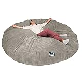Lounge Pug, CloudSac 5000 XXXXXL, Gigantischer Memory-Schaum Sitzsacksofa, Schlafsofa, Cord Nerzfarben
