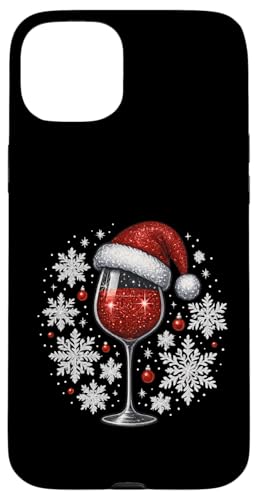 Camiseta de Navidad con Texto Merry Christmas Santa Claus Xmas Navidad Carcasa para iPhone 15 Plus