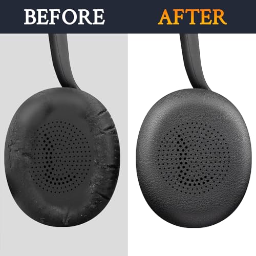 Almohadillas de repuesto SOULWIT para auriculares Yealink UH35/UH37 USB, cojines de cuero proteico suave con espuma de alta densidad - Negro miniatura 6