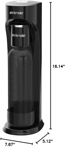 Miniatura 9 de DrinkMate OmniFizz - Máquina de agua con gas y refrescos carbonata cualquier bebida sin diluirla cilindro de CO2 no incluido negro mate