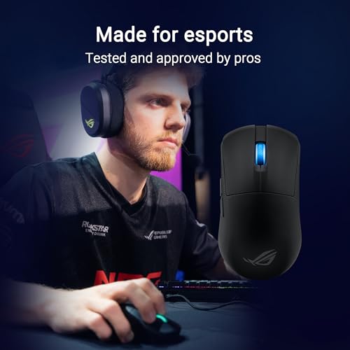 ROG Harpe Ace Mini, 49 gram, semi-symmetrische, professionele FPS-spelers, 42.000 dpi, ROG AimPoint Pro optische sensor, ROG Optical Micro Switches, 8000Hz draadloze polling rate, zwart - Afbeelding 3