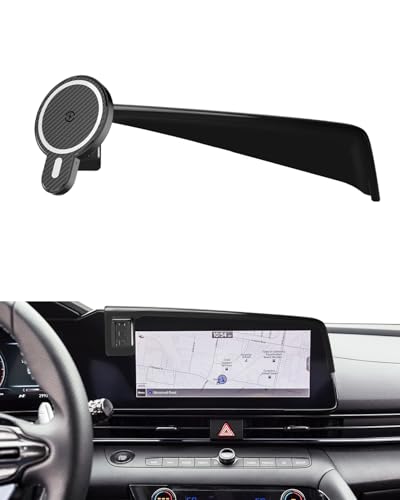 PZK Car Phone Holder for Hyundai Elantra 2021-2025 2026 SE/SEL/Sport/Limited/N Line Accessories 8-Inch/10.25-Inch Screen Magnetic 15W Fast Wireless Charger Car Phone Mount Not Affect Air Vent