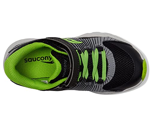 Saucony Velocer A/C Sneaker(Little Kid/Big Kid) Black/Green 11 Little Kid W2