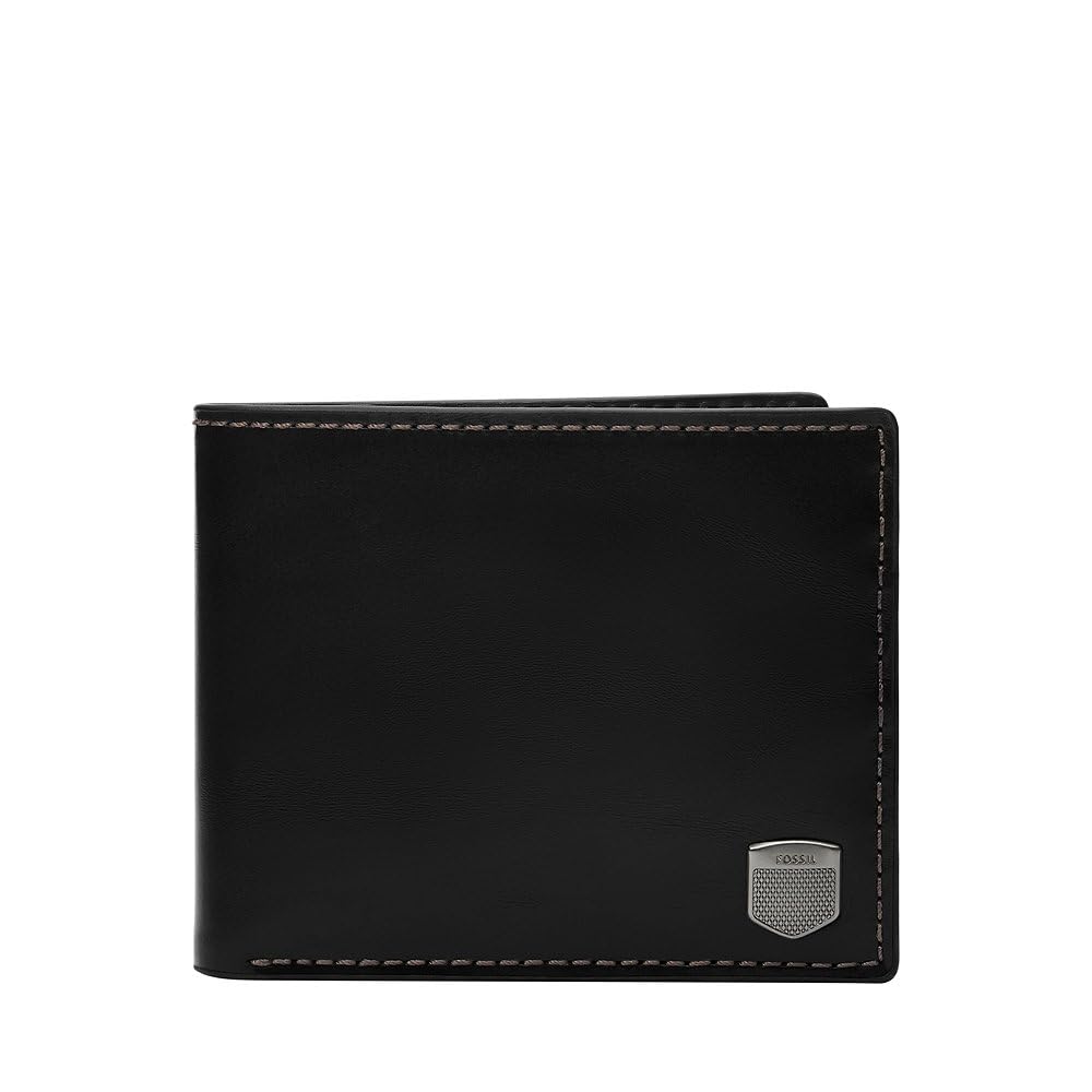 Fossil Herren Tintenschwarz Hayes Portemonnaie Aus Leder Oder Polyester Für 10.8 Cm L X 1.27 Cm W X 10.16 Cm H