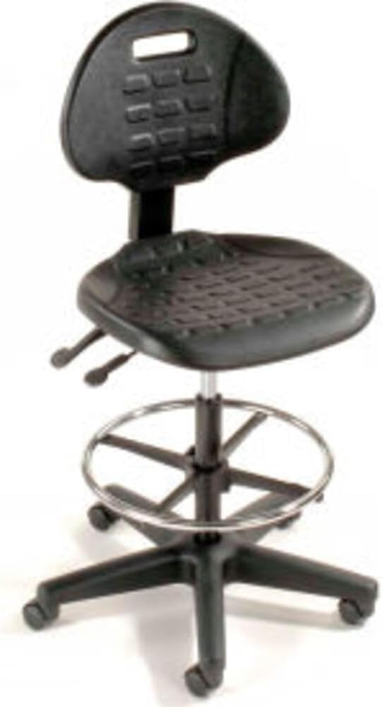 Global Industrial Black 5-Way Adjustable Ergonomic Stool, 225 Lbs Capacity