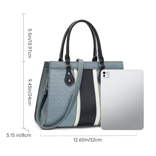 Bolso de mujer GEMIU de cuero sintético azul con asa superior miniatura 3