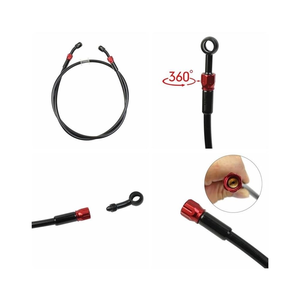 Flessibile olio Tubo Freno A Pedale Posteriore Atv Dirt Pit Bike Tubi Intrecciati Leva Cilindro Principale Del Motociclo Frizione Idraulica Tubo Flessibile Dell'olio Moto Tubo Idraulico Freno(Gold,09)