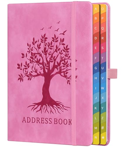 Carnet d'adresses A5 à onglets colorés pour contacts et mots de passe