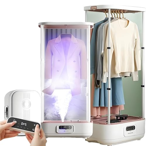 プロ仕様の吊り下げ式衣類スチーマー、折りたたみ式ワイヤレススチーマー、ワンタッチケア、速乾性垂直スチームアイロン
