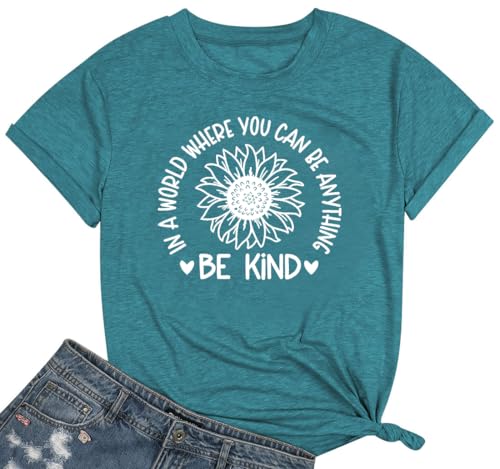 T-shirt Be Kind message inspirant de gentillesse vêtement femme engagée