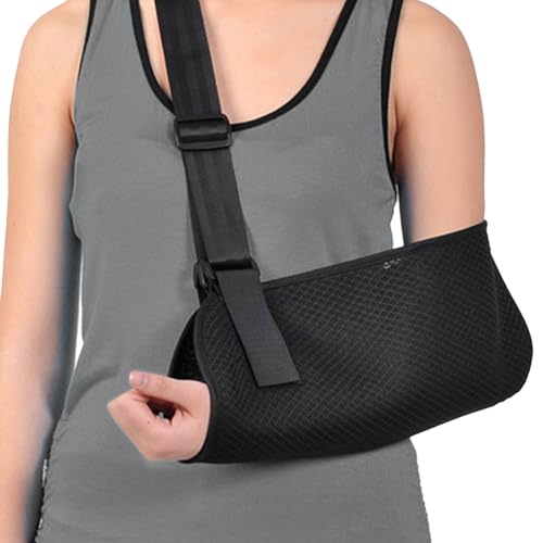 Leogony Arm Sling for Shoulder Injury and Broken Wrist, Lightweight Adjustable Sling for Arm Support and Elbow, Shoulder Sling Right & Left ArmAverage Size
