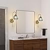 KCO Lighting Gold Wall Light Smoke Glass Globe Sconce Antique Brass Long Arm Sconce Minimalist Vintage Fireplace Wall Sconces Mid Century Modern Bedside #3