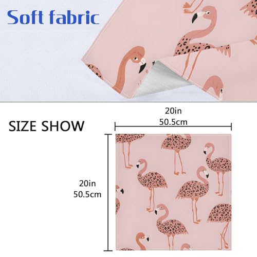 Servilletas de tela set de 6 con diseño Leopardo Flamencos 20x20 in miniatura 6