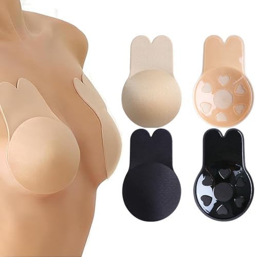 GXGM 4 Pezzi Reggiseno Invisibile, Coppe Adesive Seno,...