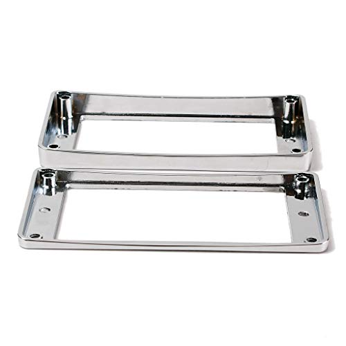 Sweden 2Pcs Humbucker Pickup Ring Metal Curved Bottom Frame For Lp Parts #TOP5