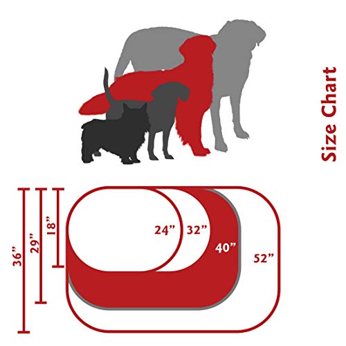 Image of Majestic Pet 40 Inch Bagel Calming Dog Bed Washable - Cozy Soft Round Dog Bed with Spine Support for Dogs to Rest their Head - fluffy donut dog bed 40x29x9 (Inch) - Round Pet Bed Large - Burgundy
