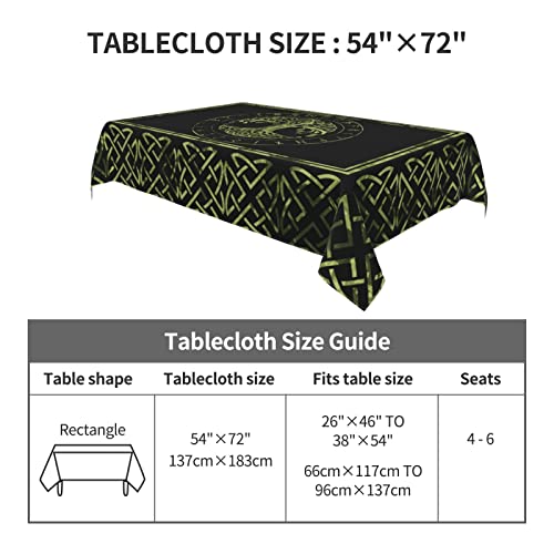 Yetta Yang Yule Life Of Tree Viking Celts Pagan Wicca Waterproof Picnic Party Rectangle Table Cloth Cover Decorations Fabric 54 X 72 Inches Rectangle Tablecloth Home Dining Room Kitchen Decor #TOP3